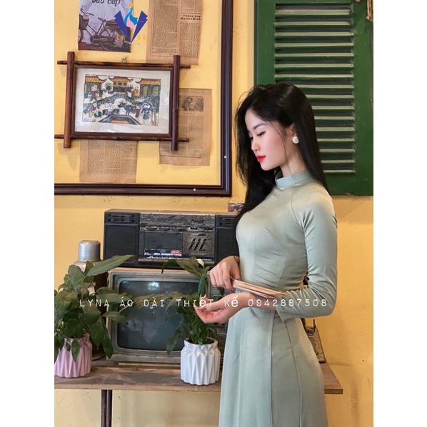 Áo dài xinh, áo dài truyền thống lụa mềm mại, tôn da tôn dáng, mặc sang
