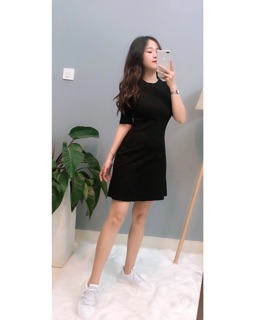 Đầm thun len tay lửng D1008