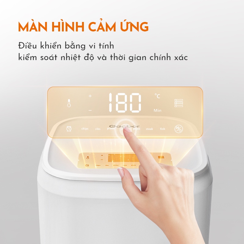 Nồi chiên không dầu GAABOR GA-E45A dung tích 4.5L - Thép không gỉ - Giá rẻ - Hàng chính hãng