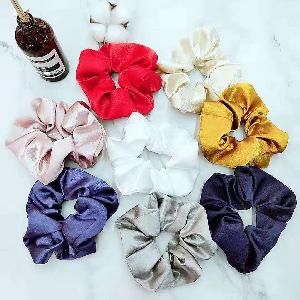 [ FREESHIP 50K ] Scrunchies chun cột tóc trơn [ Ảnh thât ]