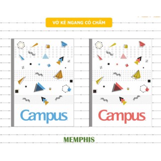 5 cuốn vở kẻ ngang b5 có chấm campus memphis