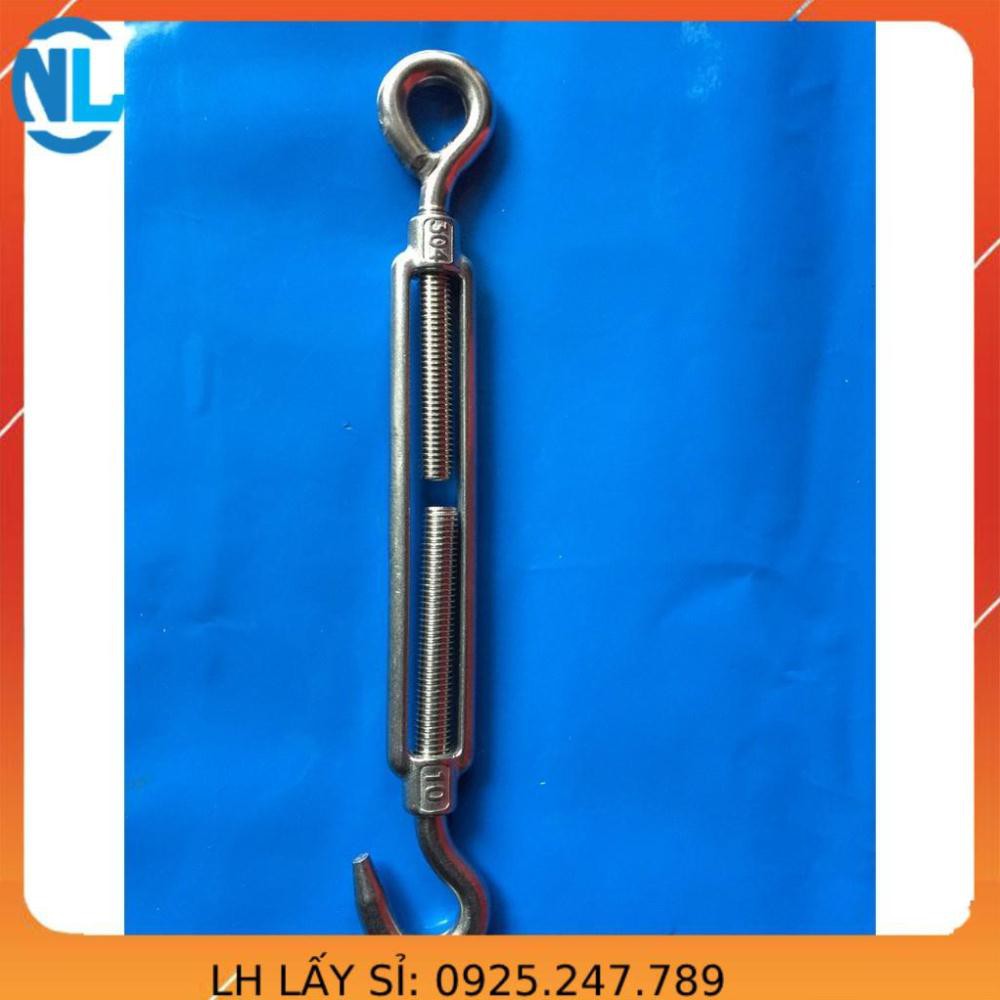 Tăng đơ 10 chuẩn inox 304 không han rỉ. tăng đơ inox phi 10 giá tốt cáp thép giá sỉ NAM LONG CHÂU