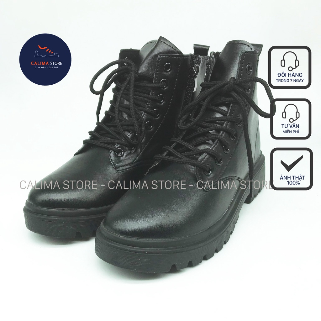 Giày boot nữ ullzang 🧡HÀNG TRUNG🧡 thời trang màu đen full box bill | BigBuy360 - bigbuy360.vn