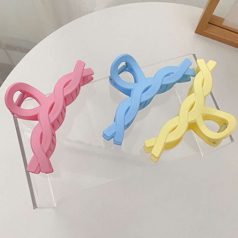 Kẹp Tóc Xoắn Hình Cá Mập Màu Macaron Thời Trang Xuân Hè