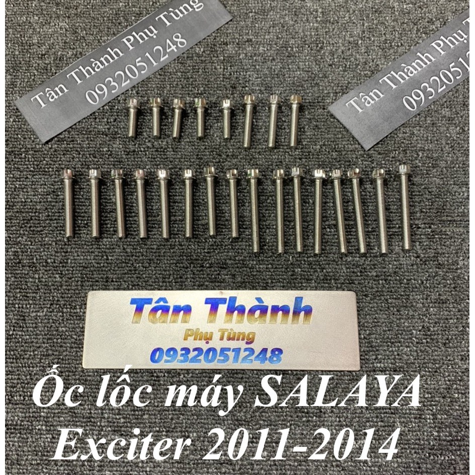 Bộ ốc lốc máy SALAYA Exciter 2011-2014 Inox