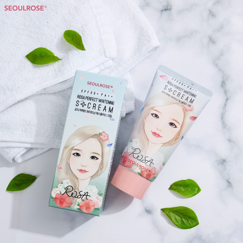 Kem dưỡng ẩm ban ngày seoulrose rosa chính hãng nâng tone da, chống nắng SPF35/PA+++ date 2025