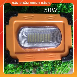 Đèn Đa Năng Xách Tay Năng Lượng Mặt Trời 50W Sạc Pin Cho Điện Thoại