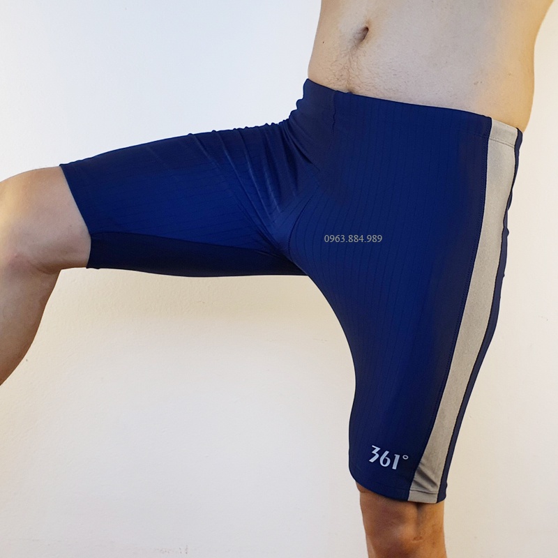 Quần bơi nam chất thun QB.04 dạng lửng ngang gối cho anh em - chính hãng thương hiệu 361