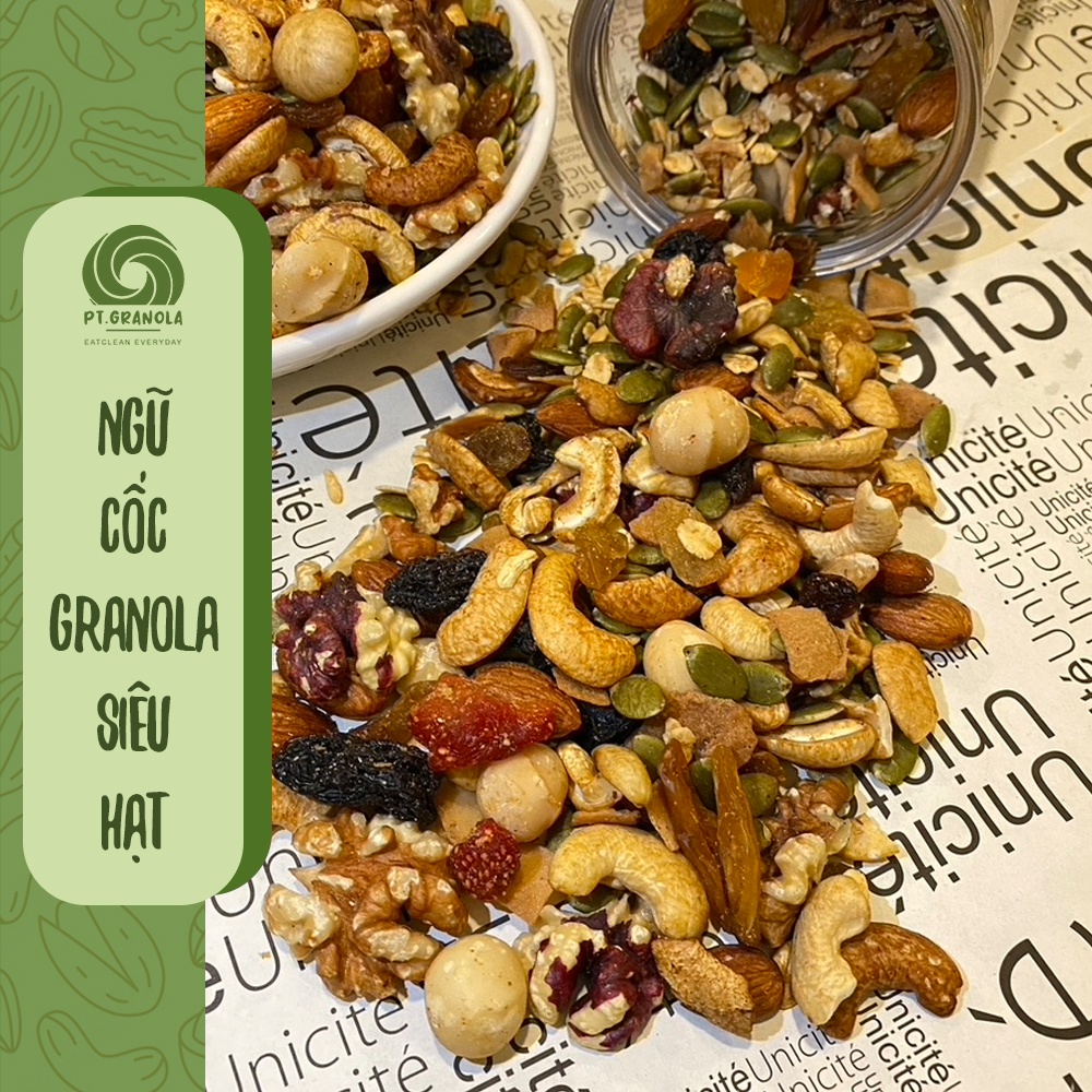 - NGŨ CỐC GRANOLA 10% YẾN MẠCH ĂN KIÊNG SIÊU HẠT SIÊU CHẤT LƯỢNG - 500gr