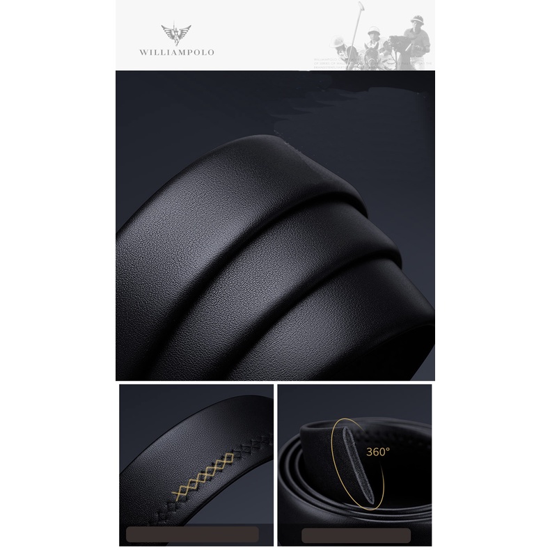 Thắt lưng nam cao cấp ,dây lưng nam , thắt lưng da , dây nịt nam da bò , dùng khóa tự động WILLIAMPOLO -POLO2722P