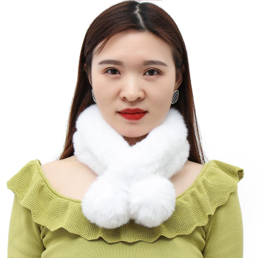 Rowans Khăn Choàng Cổ Phủ Lông Giả Chống Gió Làm Quà Tặng Cho Học Sinh