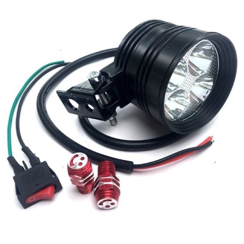 Đèn Trợ Sáng L4 Ngắn 3 chế độ sáng &lt; Tặng kèm đủ phụ kiện Công tắc + ốc mặt cười&gt;