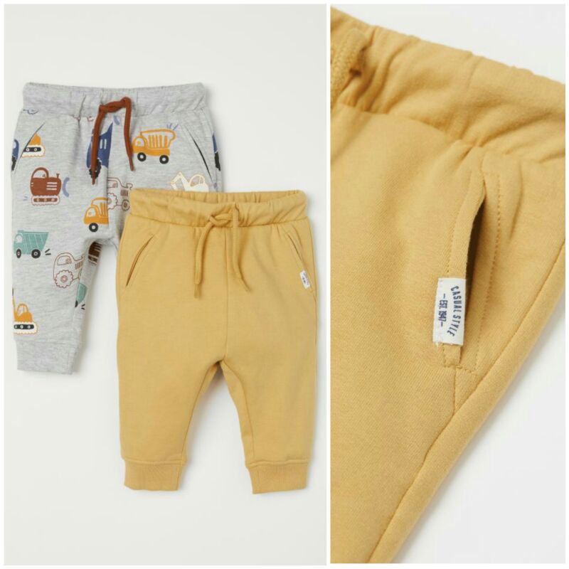 Set 2 quần jogger nỉ bông HM UK sz 12-18m