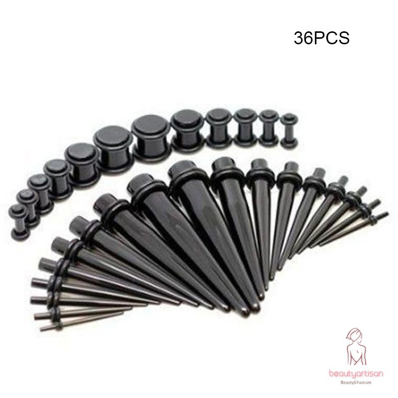 Set 36 phụ kiện nông khuyên tai bằng nhựa acrylic tiện dụng