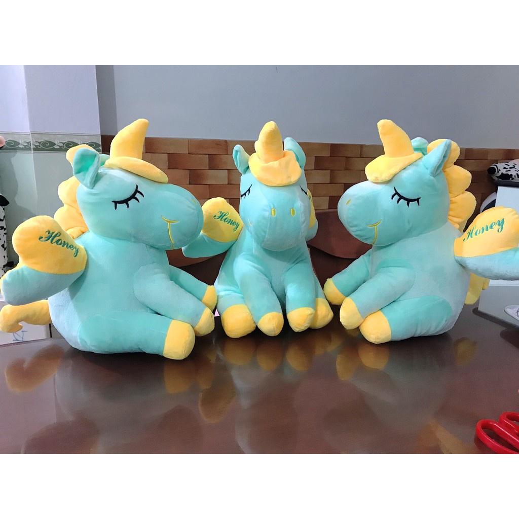 Gấu Bông Ngựa Pony Xanh, Kỳ Lân Honey Size Mini