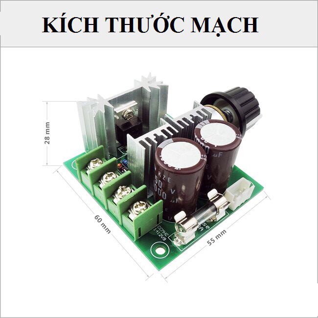 Mạch điều chỉnh tốc độ động cơ PWM 12V-40V 10A