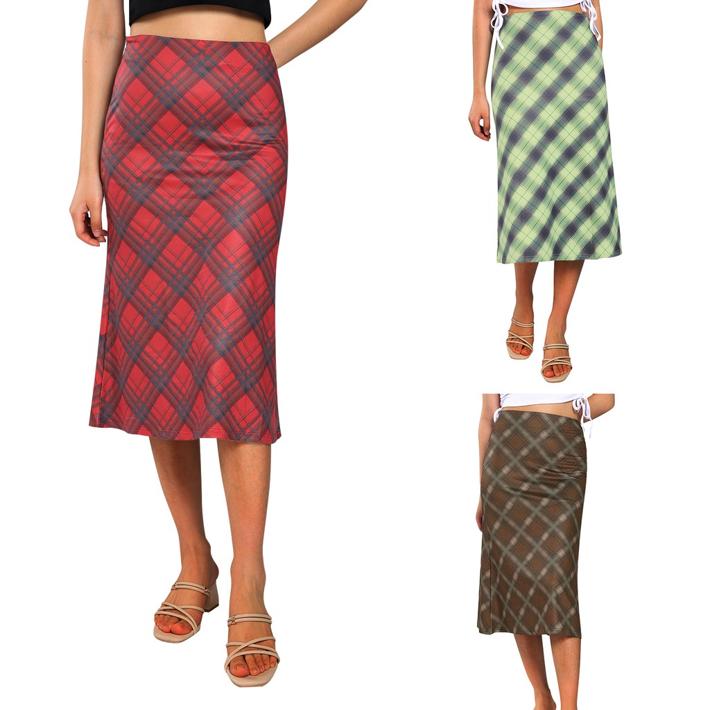 Chân Váy Ôm Ca-Rô Thời Trang Dành Cho Nữ