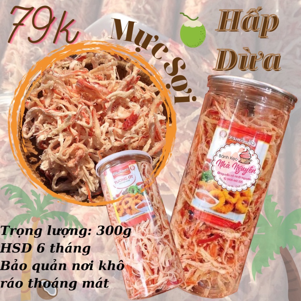 sale MỰC XÉ SỢI HẤP DỪA