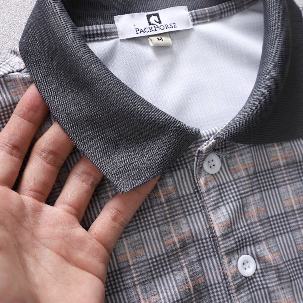Áo thun polo nam cá sấu TRẺ TRUNG có cổ bẻ  phối sọc caro cao cấp Nexx&amp;Dee PL41
