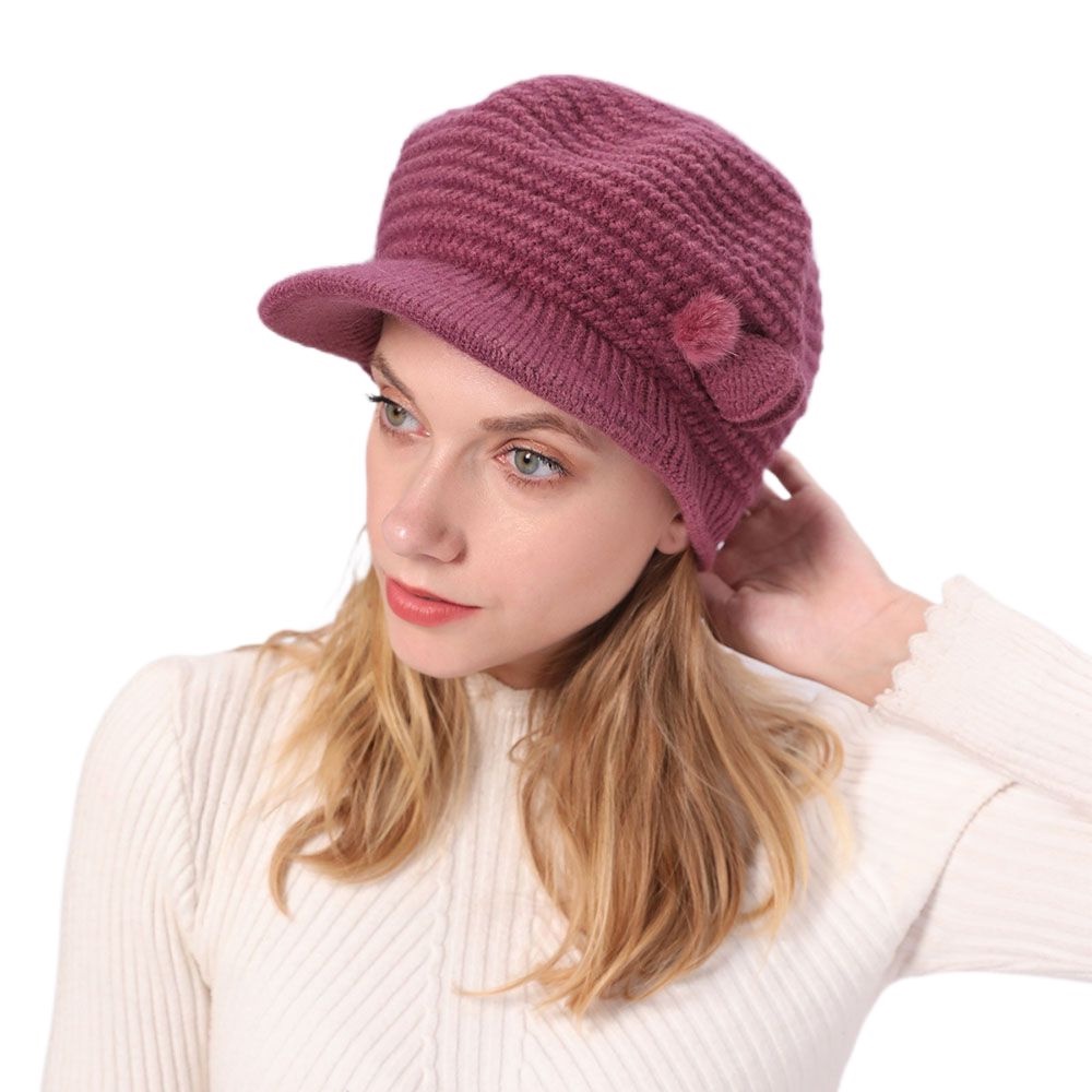 SUMU Mũ Nồi Dệt Kim Thời Trang Thu Đông Cho Nữ