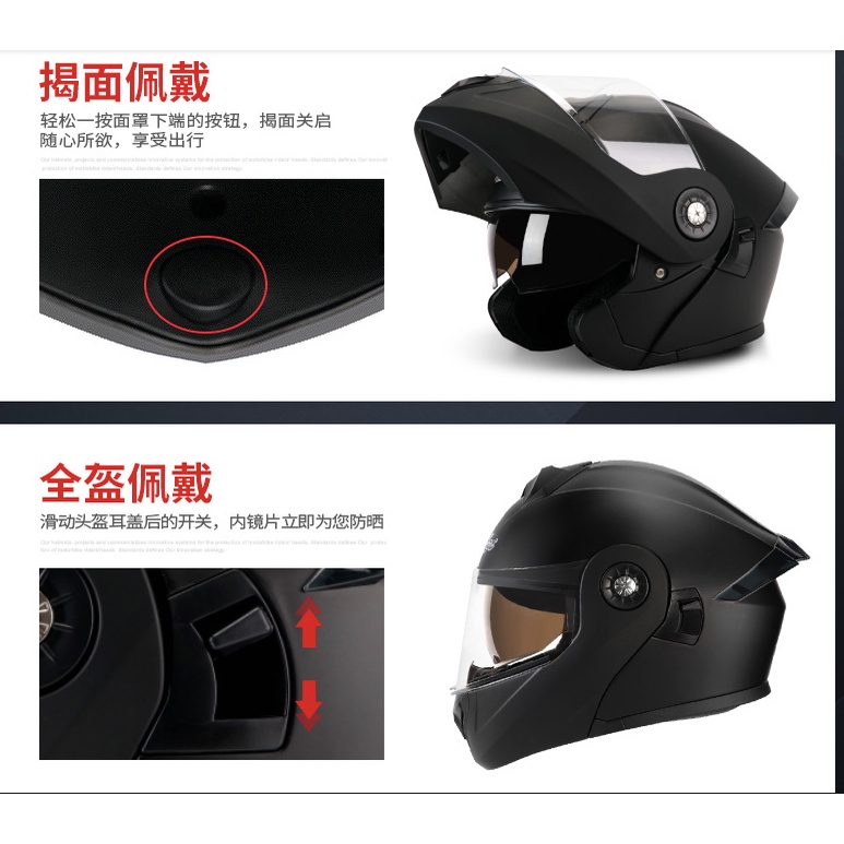 Mũ bảo hiểm fullface lật hàm Andes Helmet 2022 có đuôi gió
