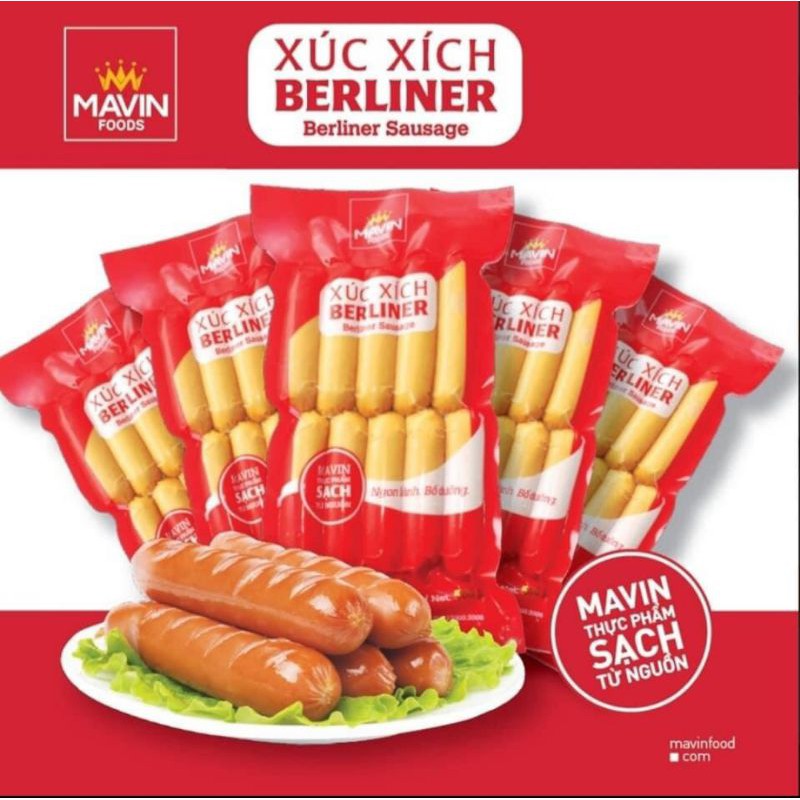 Xúc xích Berliner Mavin (1kg chia 2 gói)