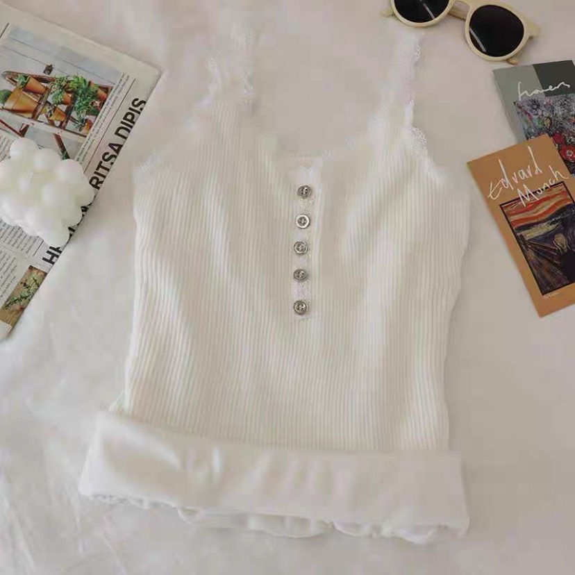 Áo Nữ Không Tay Phối Ren Thời Trang Quyến Rũ