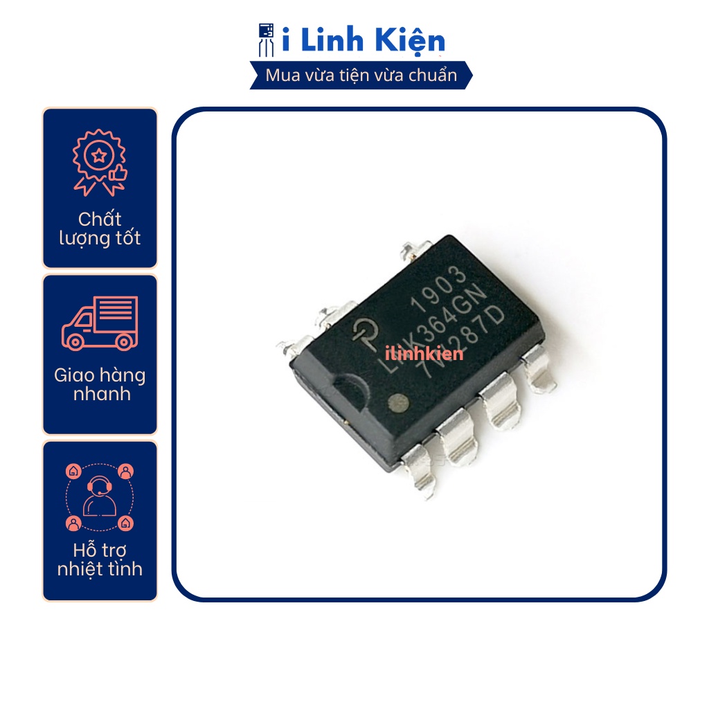 Ic nguồn LNK364GN SOP-7 chính hãng POWER Integrations