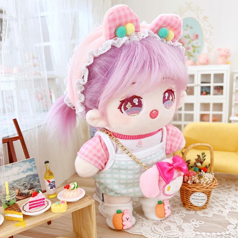 Set Búp Bê Hình Thỏ Đeo Túi 20cm Đáng Yêu