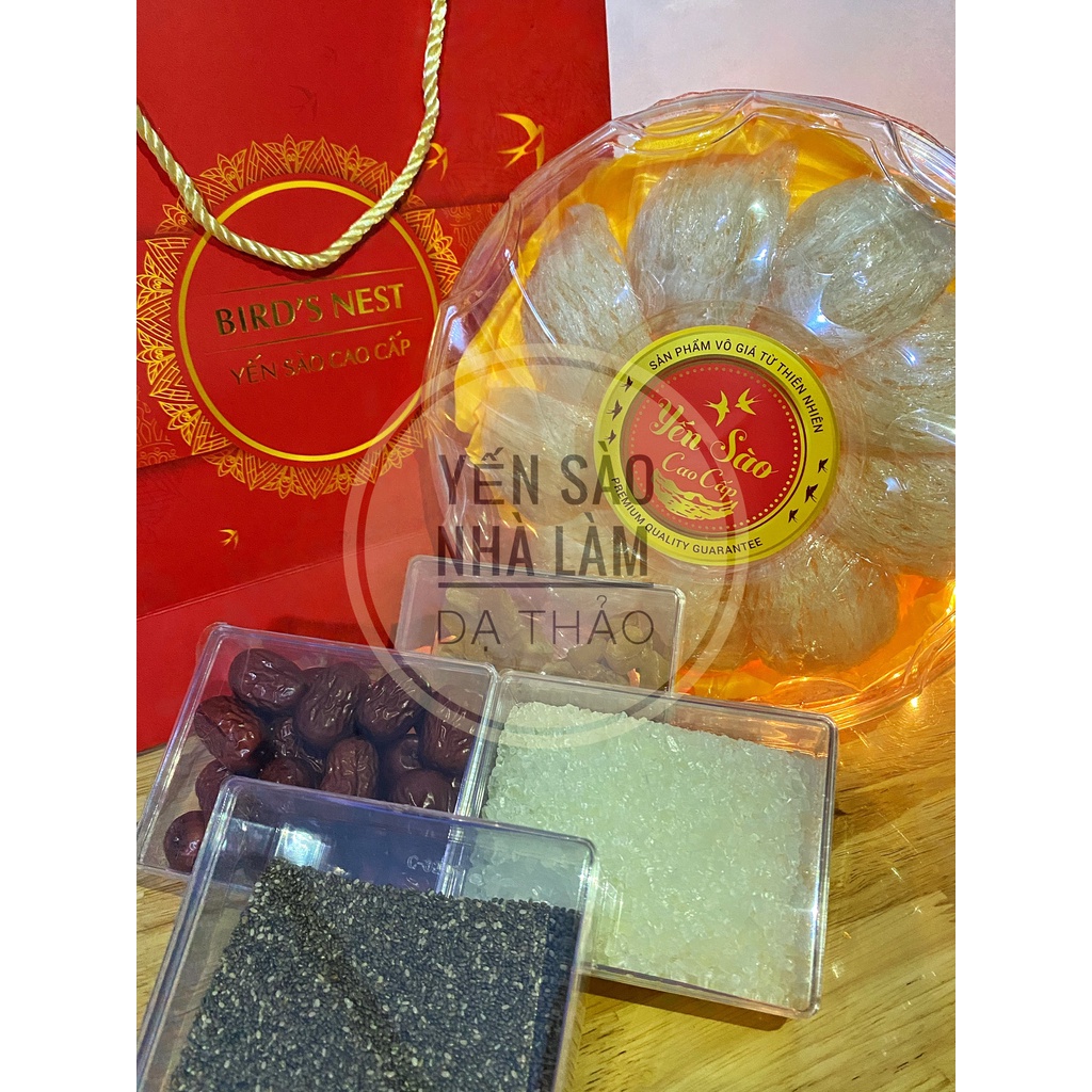 Yến tổ tinh chế sợi dài 100gr, 100% YẾN THẬT nhà làm, tặng kèm quà