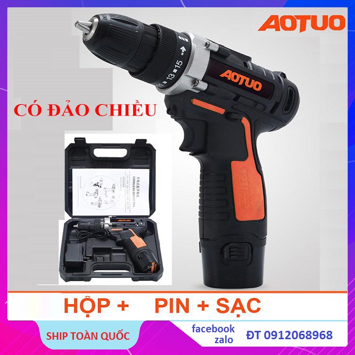 Bộ Máy Khoan Văn Vít Không Dây 12V -Khoan 12v Autuo - Tặng Kèm Đầu Vặn Vít