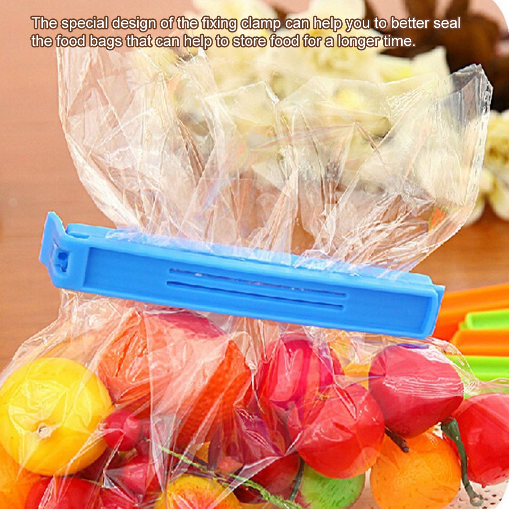 Kẹp cố định túi đựng thực phẩm bằng nhựa đa năng bề mặt mịn lưu trữ nhà bếp màu ngẫu nhiên