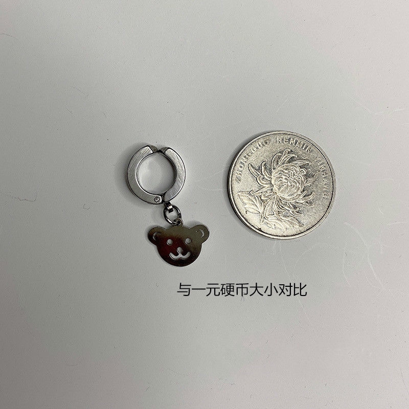 Khuyên tai dạng kẹp hình gấu xinh xắn 22466