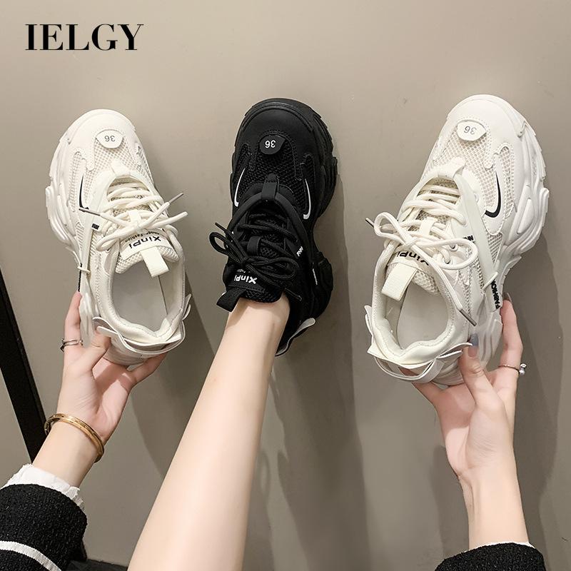 Giày sneaker IELGY đế thấp tăng chiều cao thời trang cho nữ