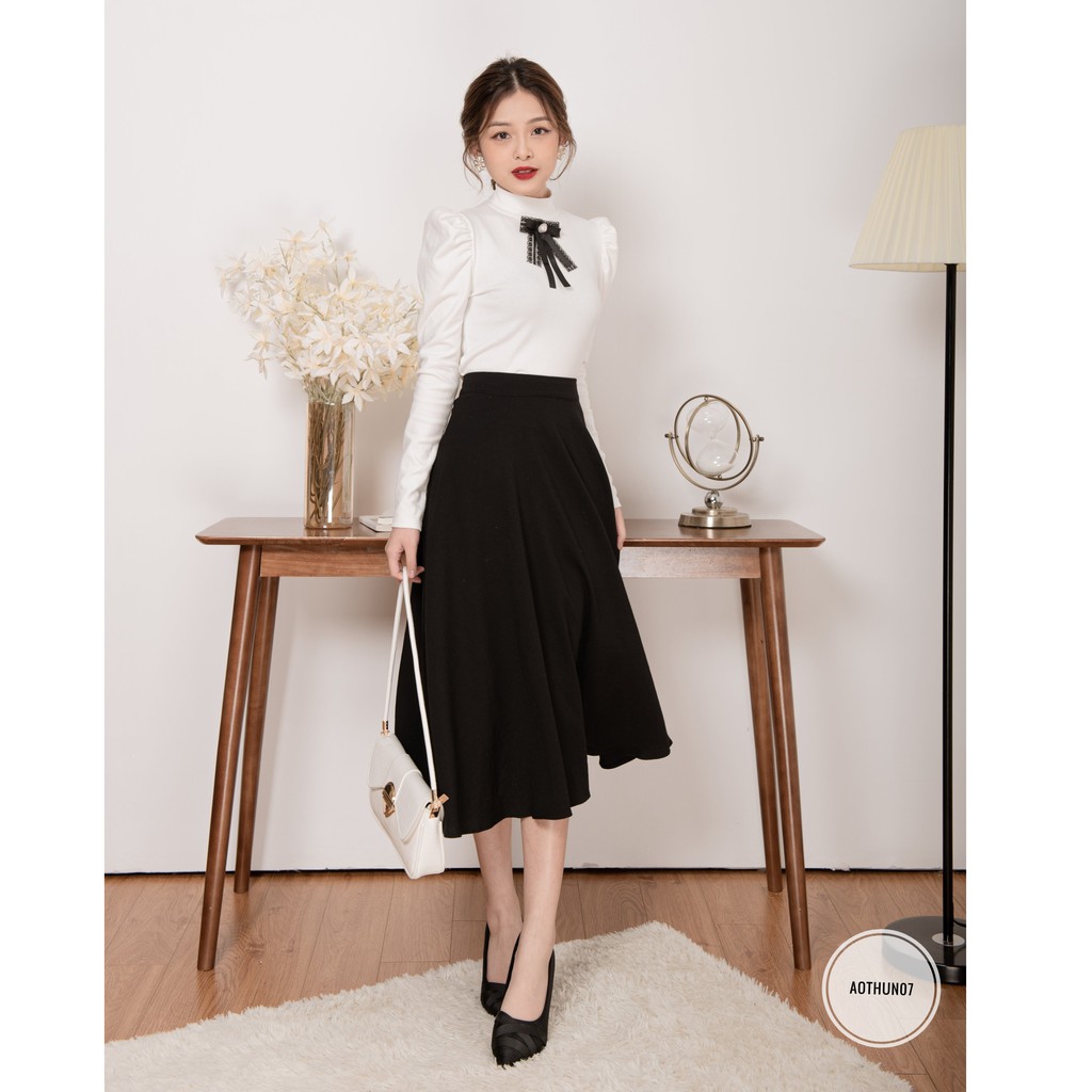 Áo thun cổ 3 phân, có nơ cao cấp | BigBuy360 - bigbuy360.vn