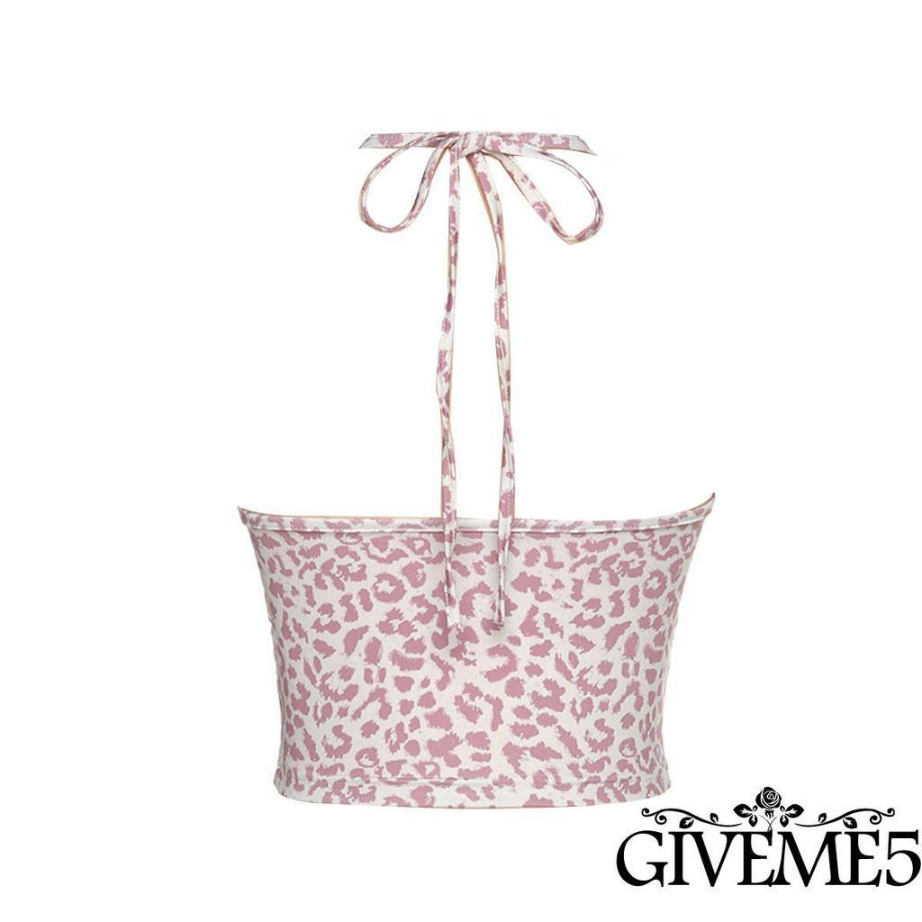 Áo Hai Dây Cổ Sâu Họa Tiết Da Báo Quyến Rũ Cho Nữ