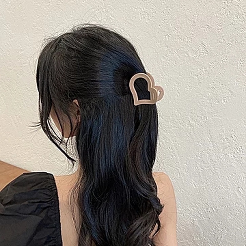 Kẹp tóc hình trái tim dễ thương phong cách Hàn Quốc