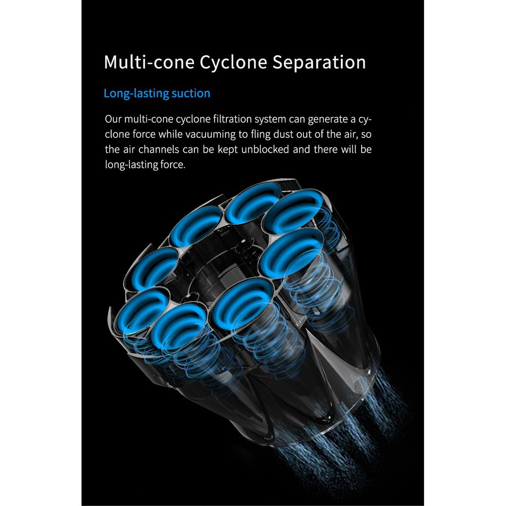 Máy Hút Bụi Cầm Tay Không Dây Xiaomi Dreame V10 22000 PA 100000 vòng/phút cao tốc độ động cơ không chổi than | BigBuy360 - bigbuy360.vn