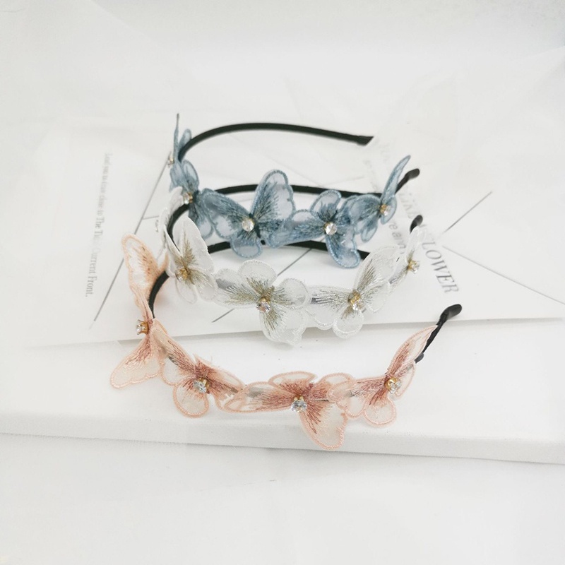 Băng đô vải trang trí cánh bướ-m xinh xắn phong cách Hàn Quốc dành cho nữ - LIONKING