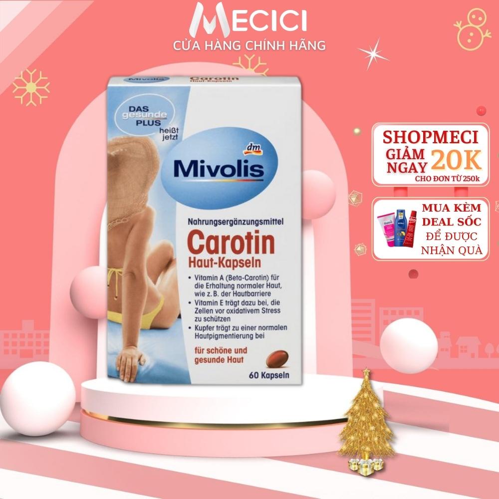 Viên chống nắng Mivolis Carotin 60v- Nhập khẩu Đức - Shop Mecici