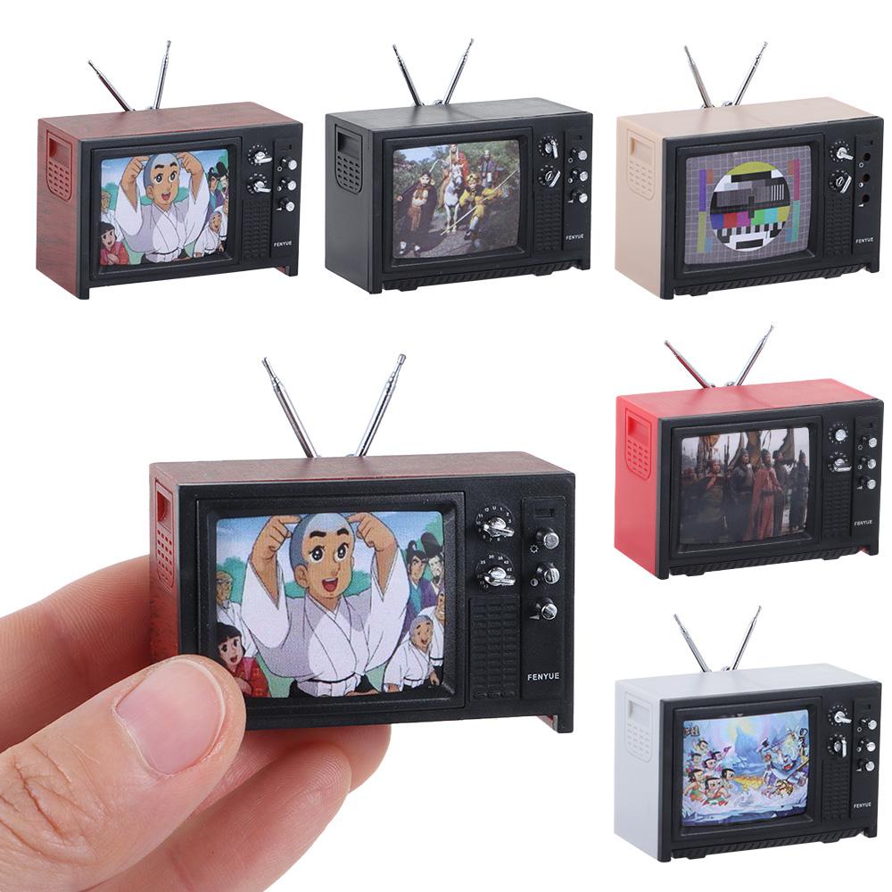 Tv Mini Kiểu Retro Dễ Thương Dùng Để Trang Trí Nhà Búp Bê