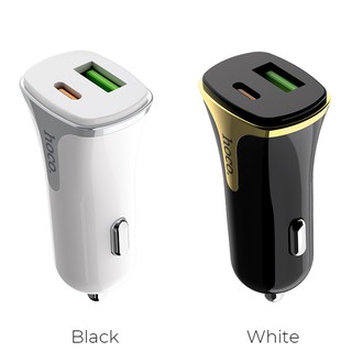 Cốc Sạc Nhanh Ô Tô Hoco Z31A PD 18W + QC3.0 2 Cổng Sạc | Cốc sạc ô tô - Bảo hành 1 năm - Hưng Long PC
