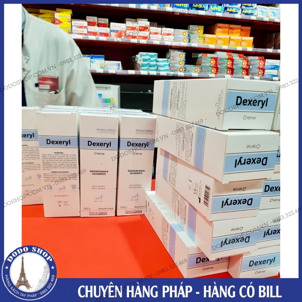 Kem Dexeryl pháp 250gr, dưỡng ẩm, dưỡng da cho bé mịn màng, nhất là bé da khô, chàm, da cơ địa