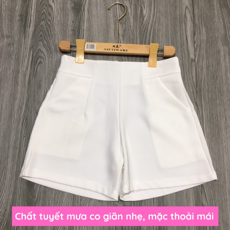 Quần short đùi nữ lưng cao kaki ống rộng mặc nhà thoải mái HN CLOTHING Q1 | BigBuy360 - bigbuy360.vn