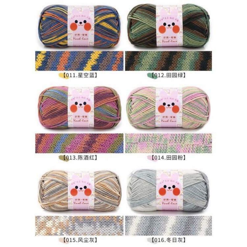 🧶 Len Yaoh Wool Màu Loang Cực Xinh Đan Móc Khăn Áo Nón 🧶