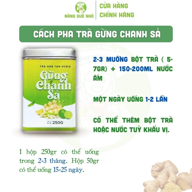 Trà Gừng Chanh Sả Tăng Sức Đề Kháng Hygie and Panacee 250gr