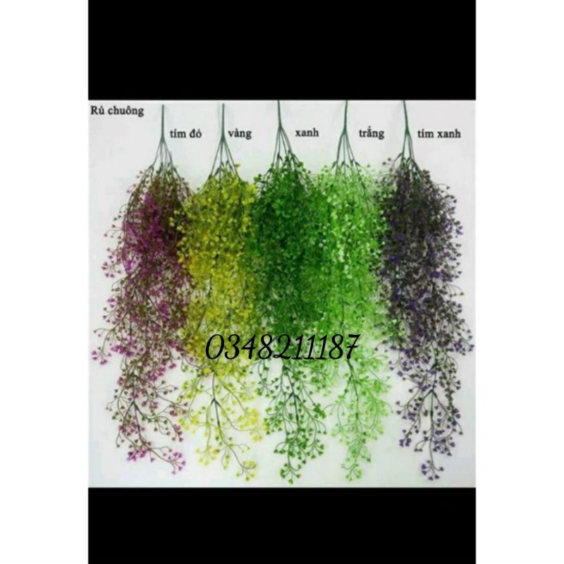 Hoa Giả - Cụm Hoa Treo Tường - Hoa chuông rủ- dài 70 cm- trang trí nhà cửa