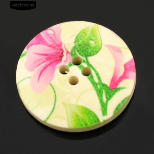 Set 25 Cúc Áo Gỗ 30Mm 4 Lỗ Chuyên Dụng Cho Thợ May Vá