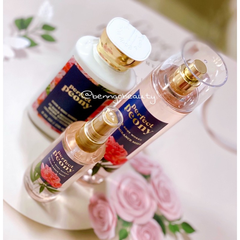 [BILL MỸ] PERFECT PEONY - BỘ XỊT THƠM DƯỠNG THỂ BATH AND BODY WORKS | BigBuy360 - bigbuy360.vn