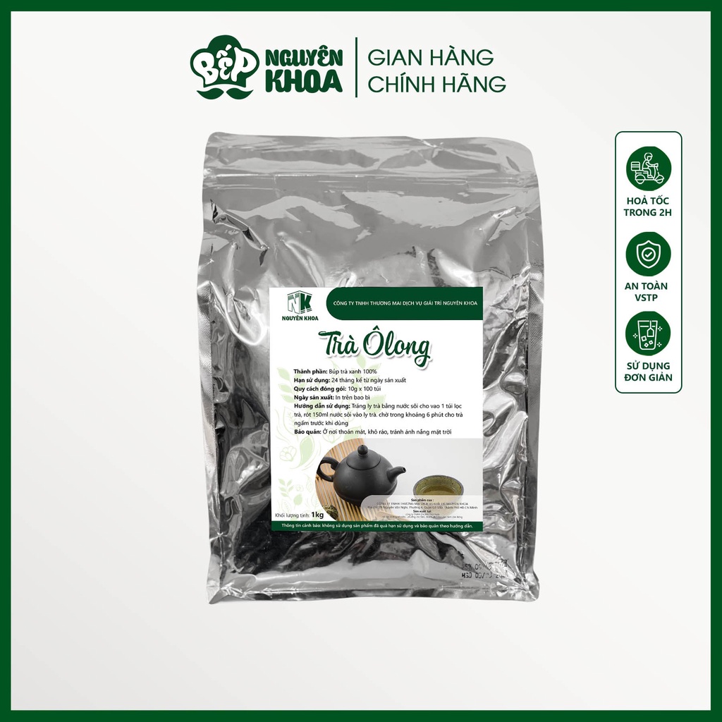 Trà Oolong (Ô Long/ O Long) Túi Lọc Nguyên Khoa 1Kg- BẾP NGUYÊN KHOA